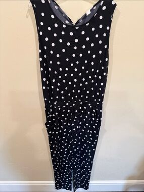 Chico's Black and White Polka Dot jumpsuit